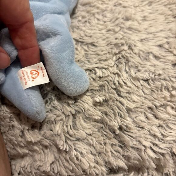 Ty Beanie Babies Peanut The Elephant - Light Blue - Picture 3 of 5